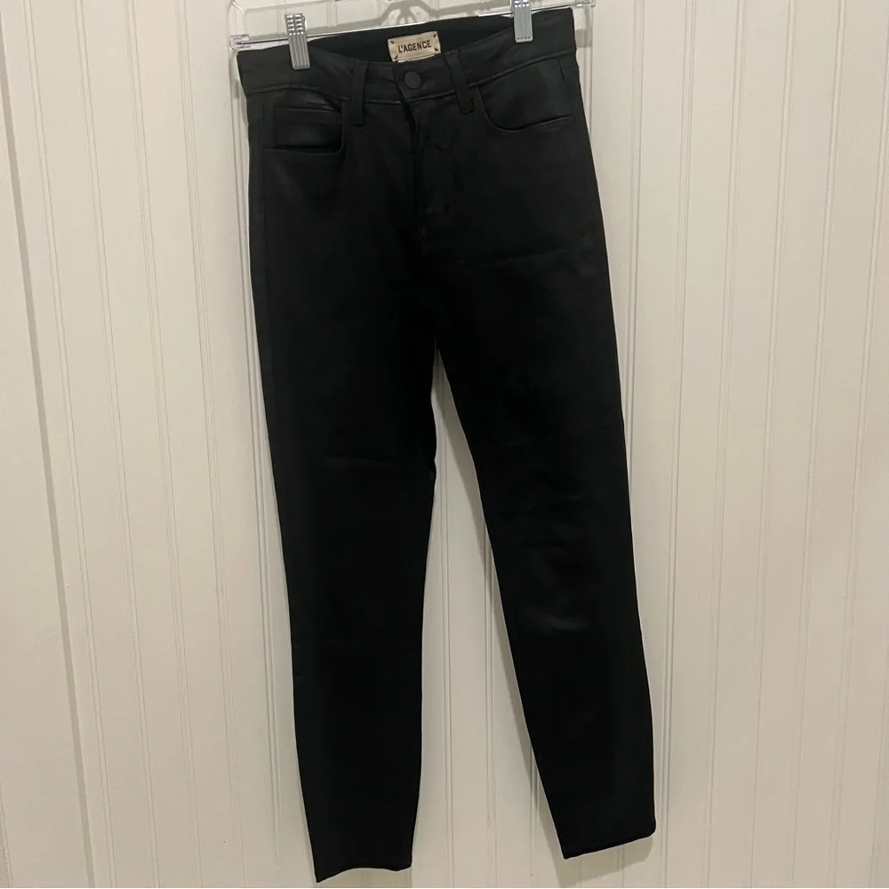 L’agence Margot Coated Black High-Waisted Jeans
